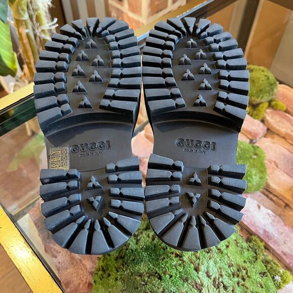 GUCCI Perforated G Black Rubber Platforms SZ 37 - Picture 5 of 5